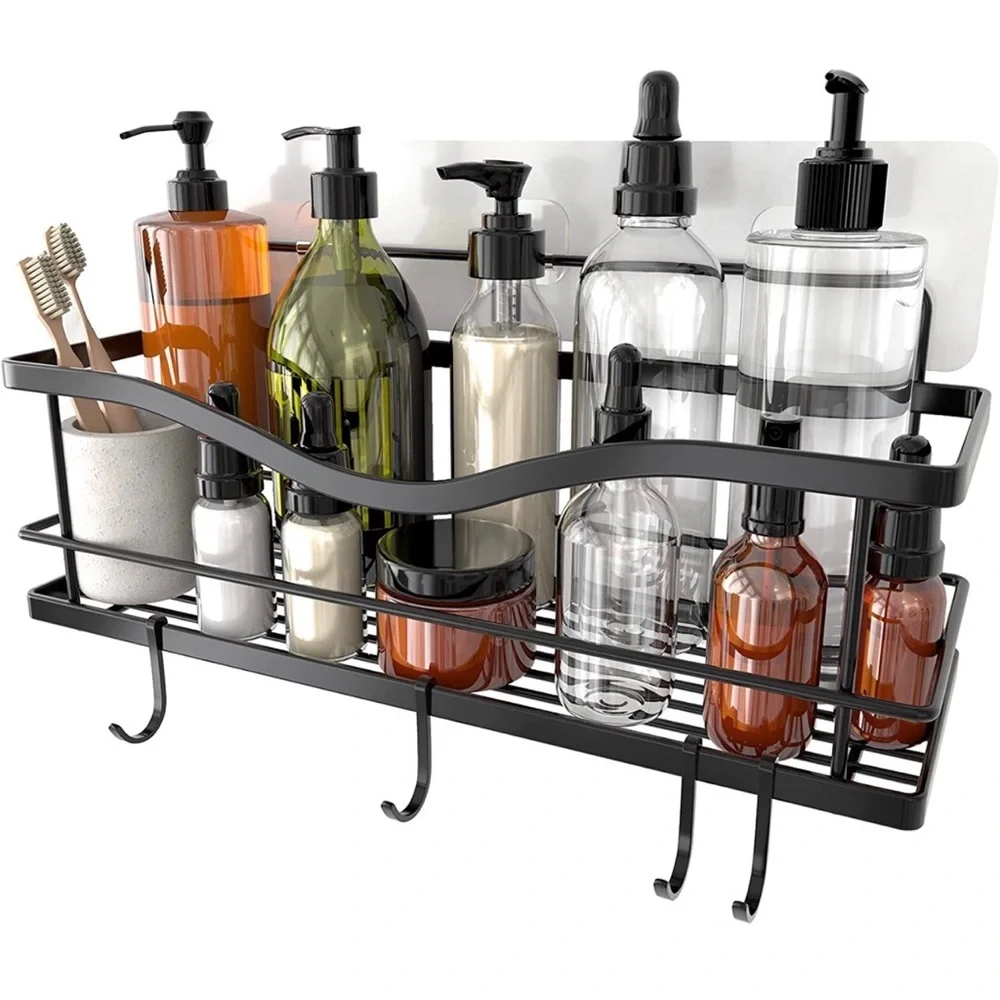 NIB KINCMAX Shower Caddy Basket Shelf with Hooks.